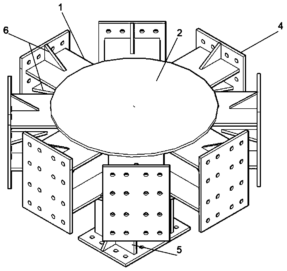 Profile steel inner support system joint