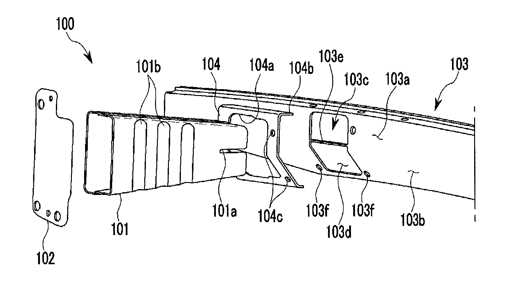 Impact absorbing device for vehicle