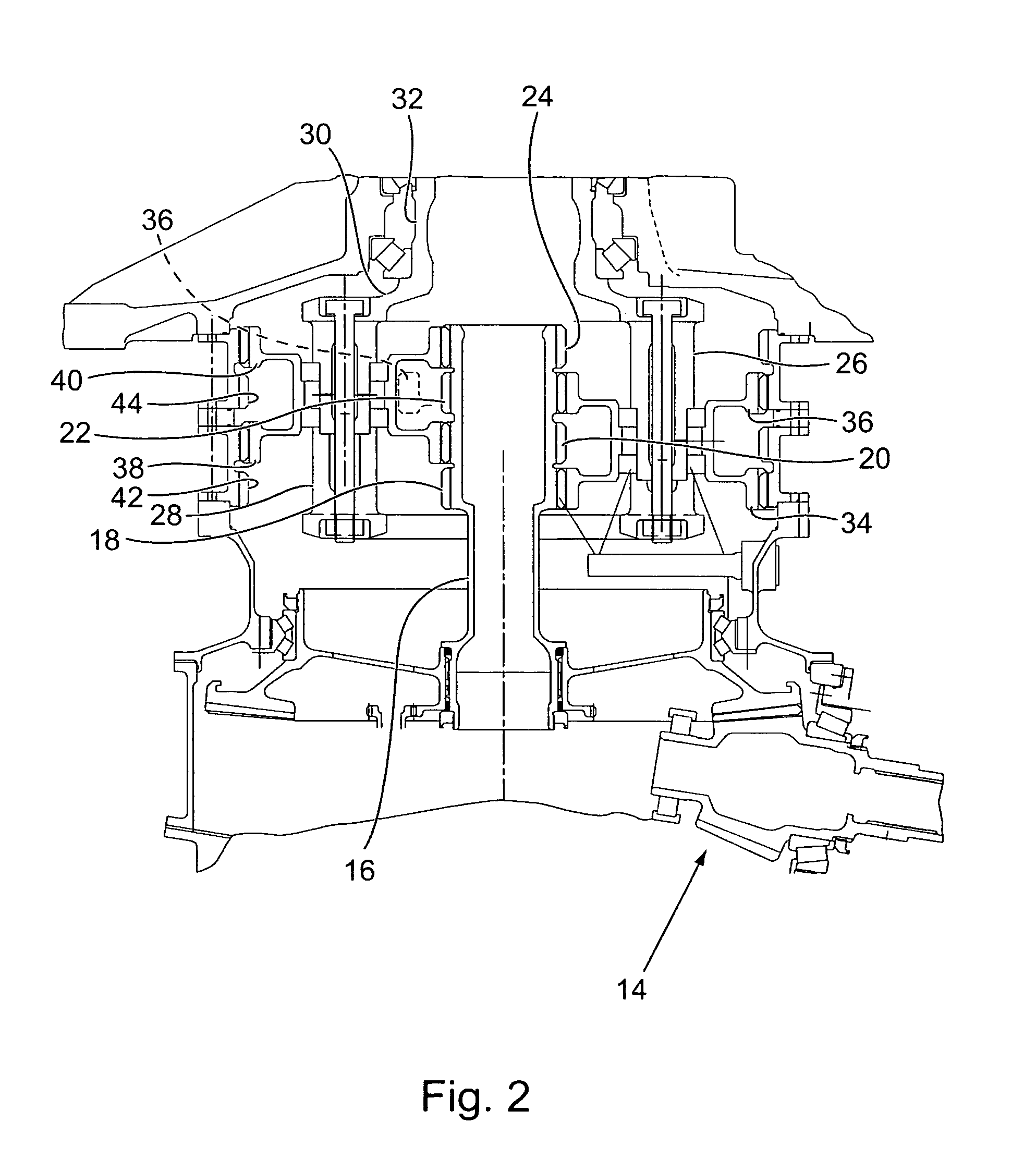 High ratio, reduced size epicyclic gear transmission for rotary wing aircraft with improved safety and noise reduction