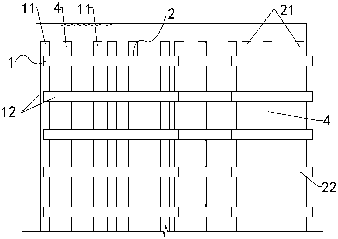 Underground continuous wall with socket-type steel lattice framework and construction method thereof