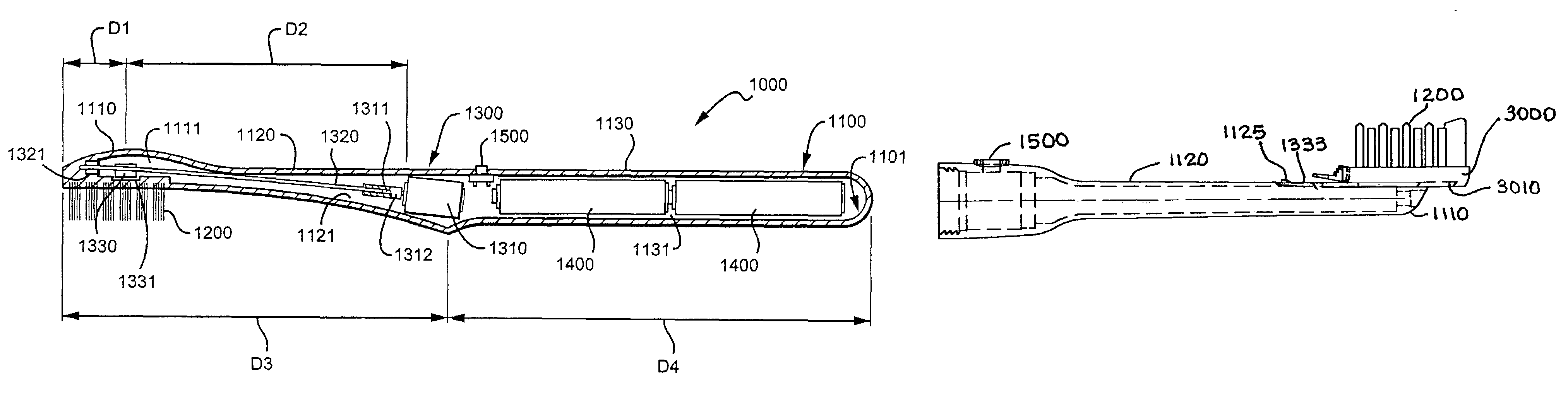 Toothbrush with tuned vibrating head