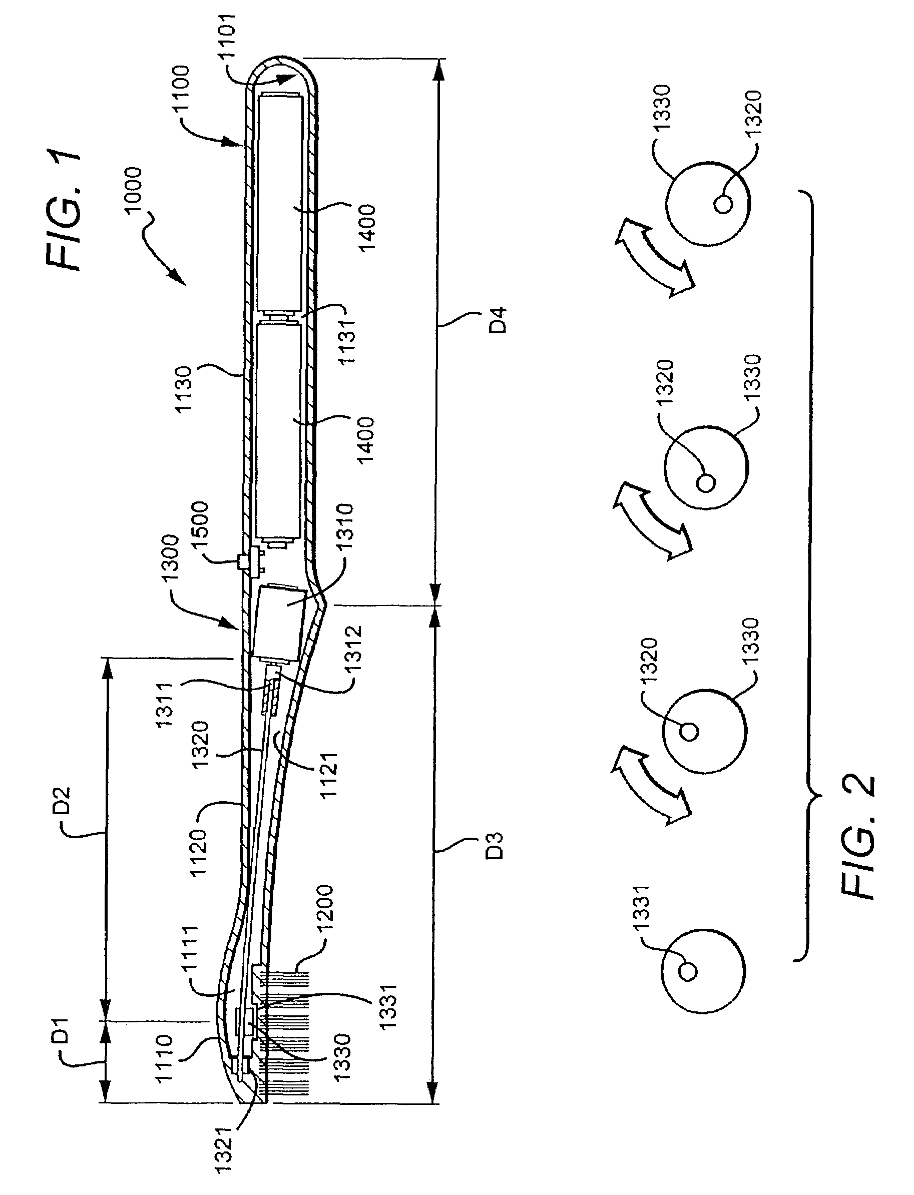 Toothbrush with tuned vibrating head