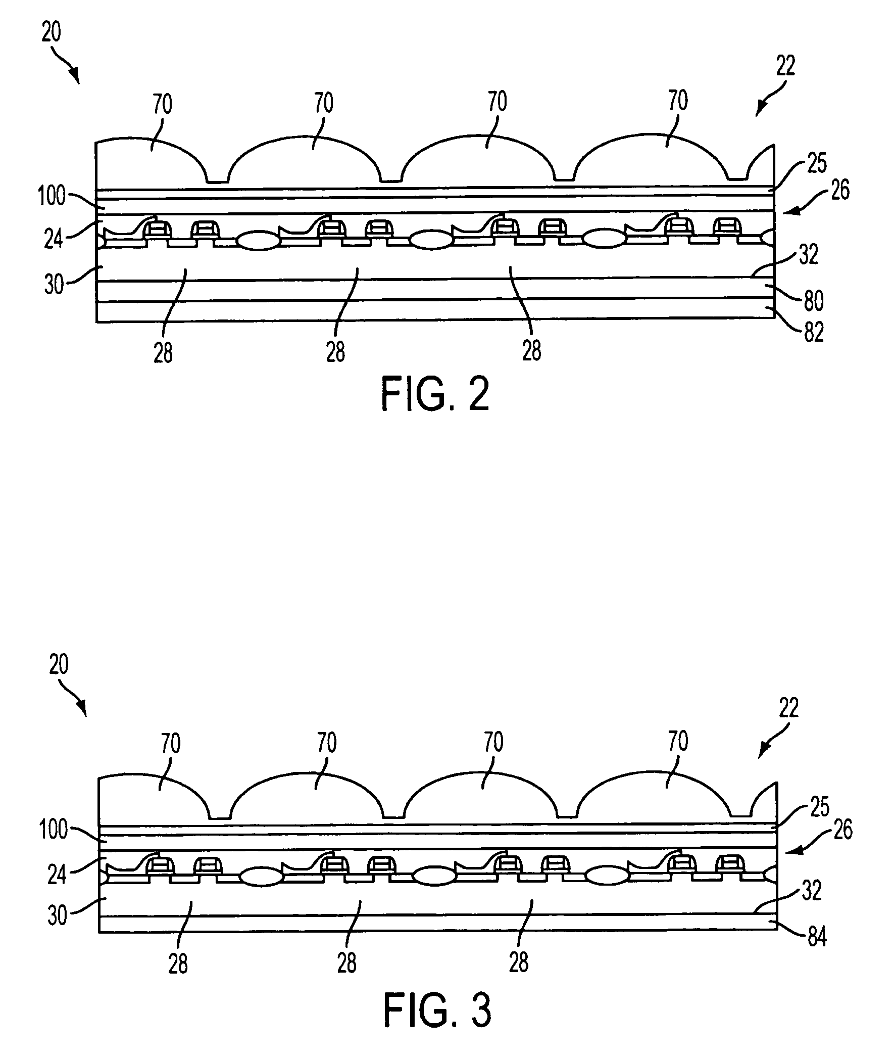 Backside silicon wafer design reducing image artifacts from infrared radiation