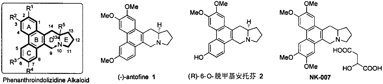 6-position derivatives of phenanthrene and indolizidine alkaloids and their preparation, anti-plant virus and anti-cancer activities