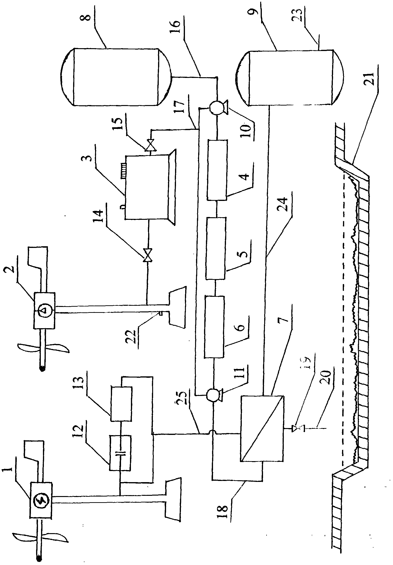 Method for desalinizing seawater and producing sea salt by using full natural energy