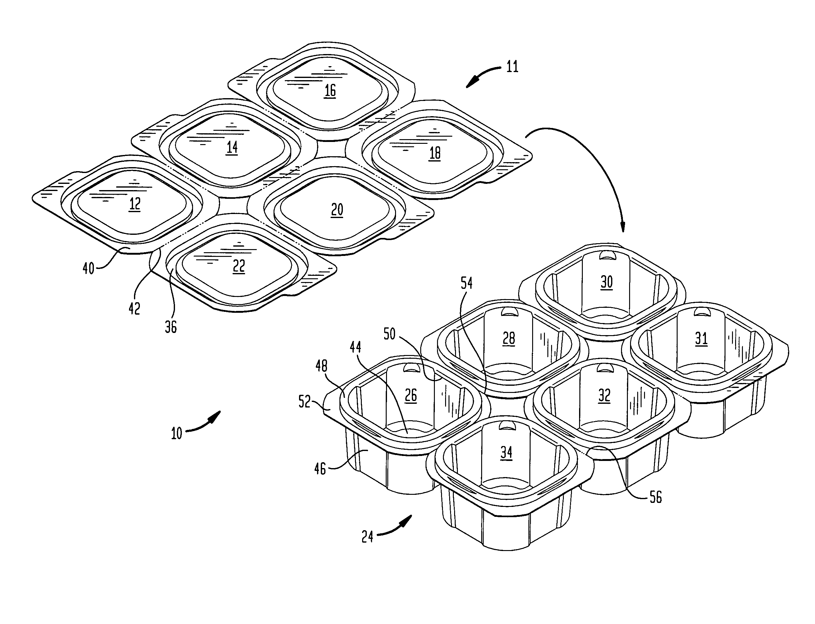 Sealable portion cups and lids therefor