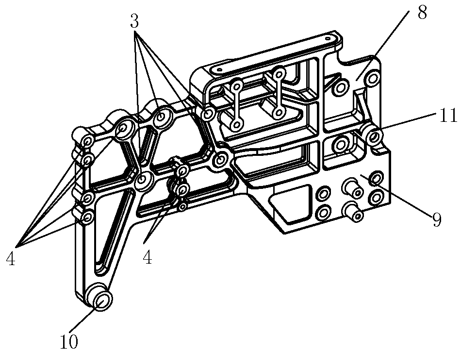 Frame front end overhanging beam support