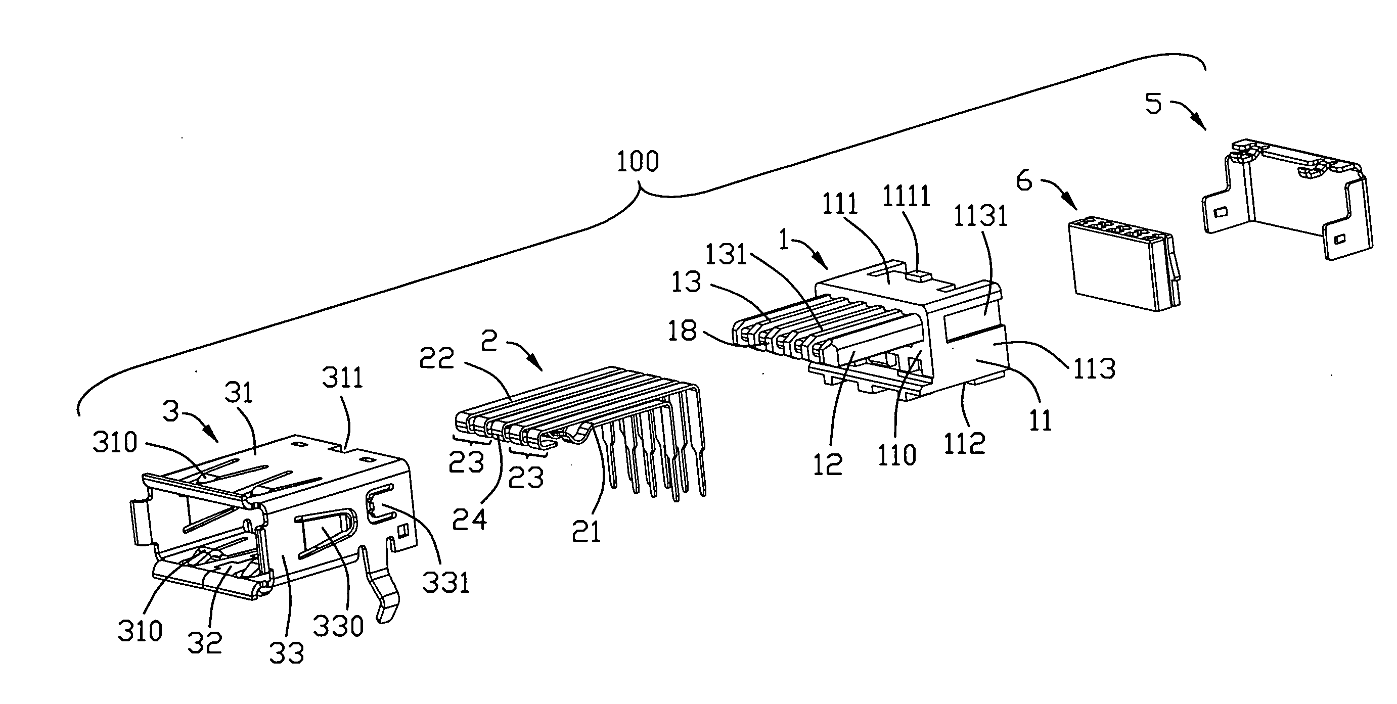 Electrical connector with improved contact arrangement