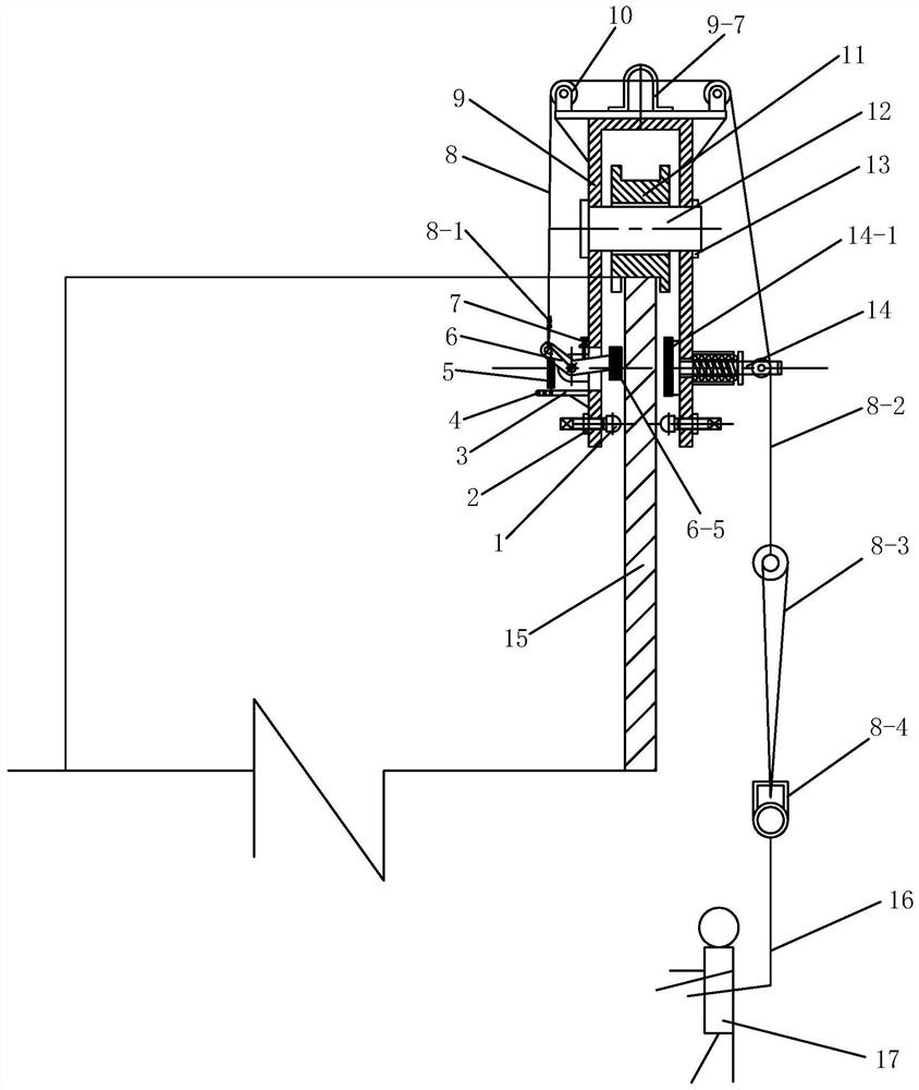 A large-diameter steel pipe construction safety suspension device