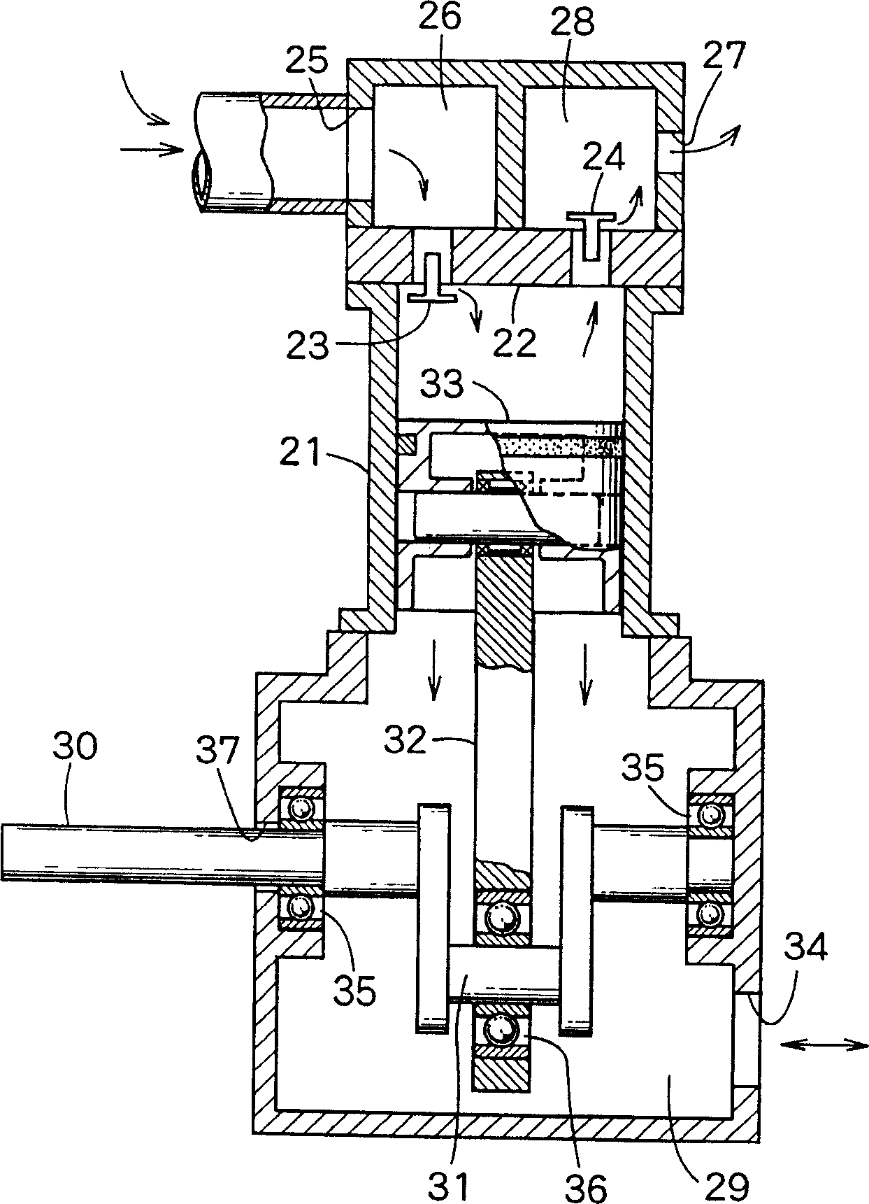 Booster-type compressor