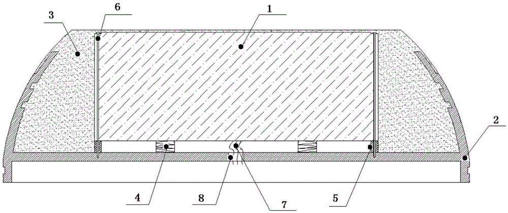 Vibration reduction structure applied to rocket tail end acoustic self-conduction array