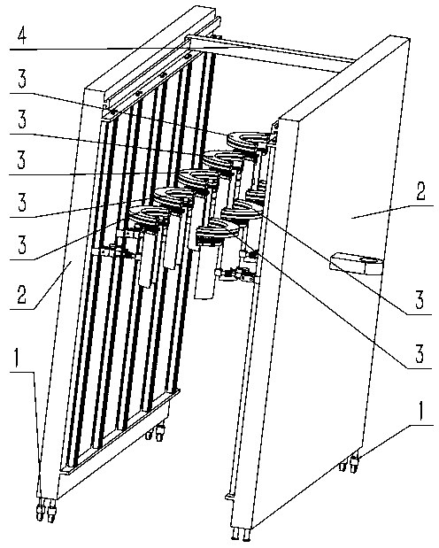 Continuous refurbishment painting system for road guardrails