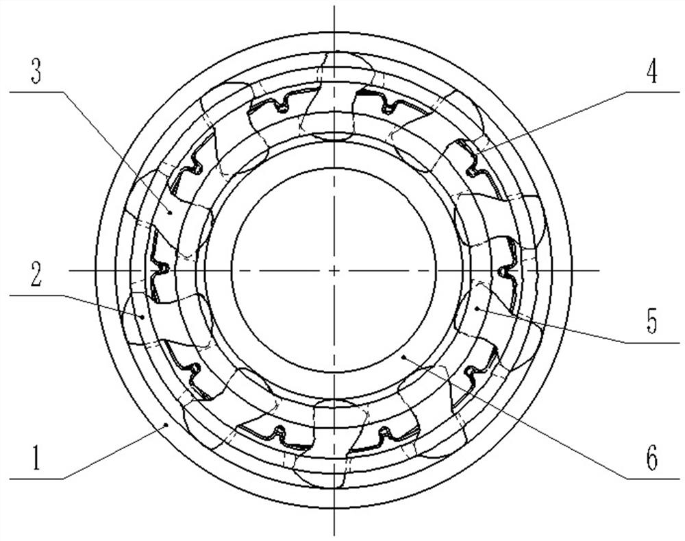 Inclined strut type overrunning clutch