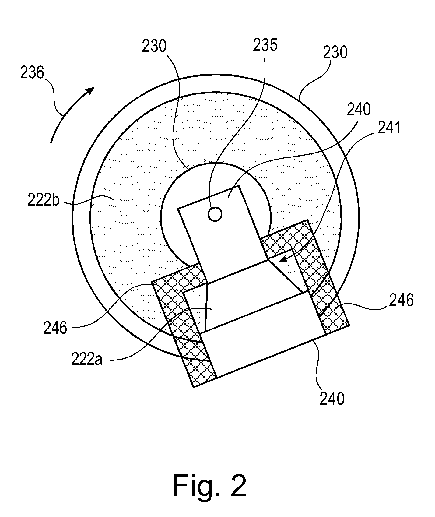 X-ray tube whose electron beam is manipulated synchronously with the rotational anode movement