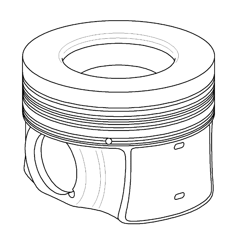 Sand casting a diesel piston with an as-cast, reentrant combustion bowl