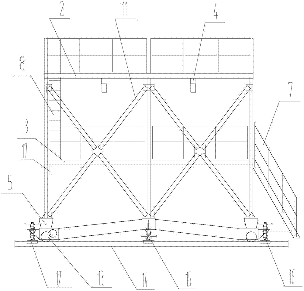 Self-propelled tunnel grouting trolley