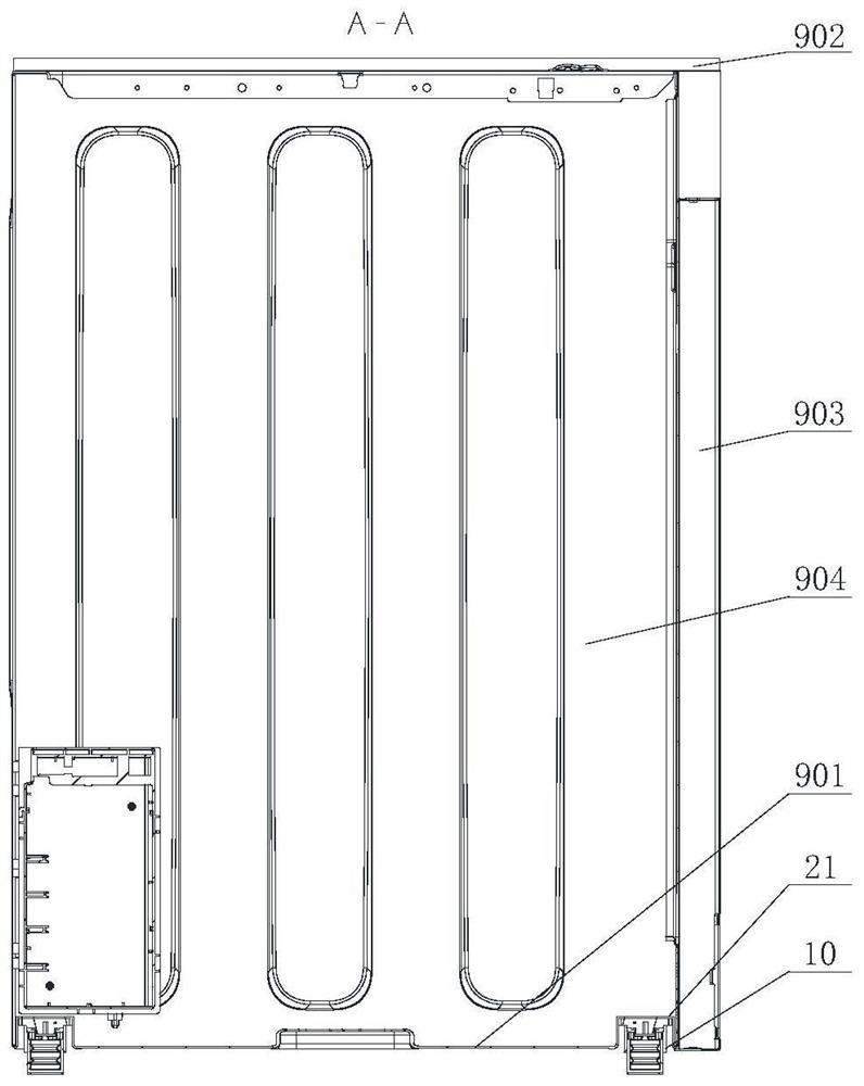 A self-leveling washing machine