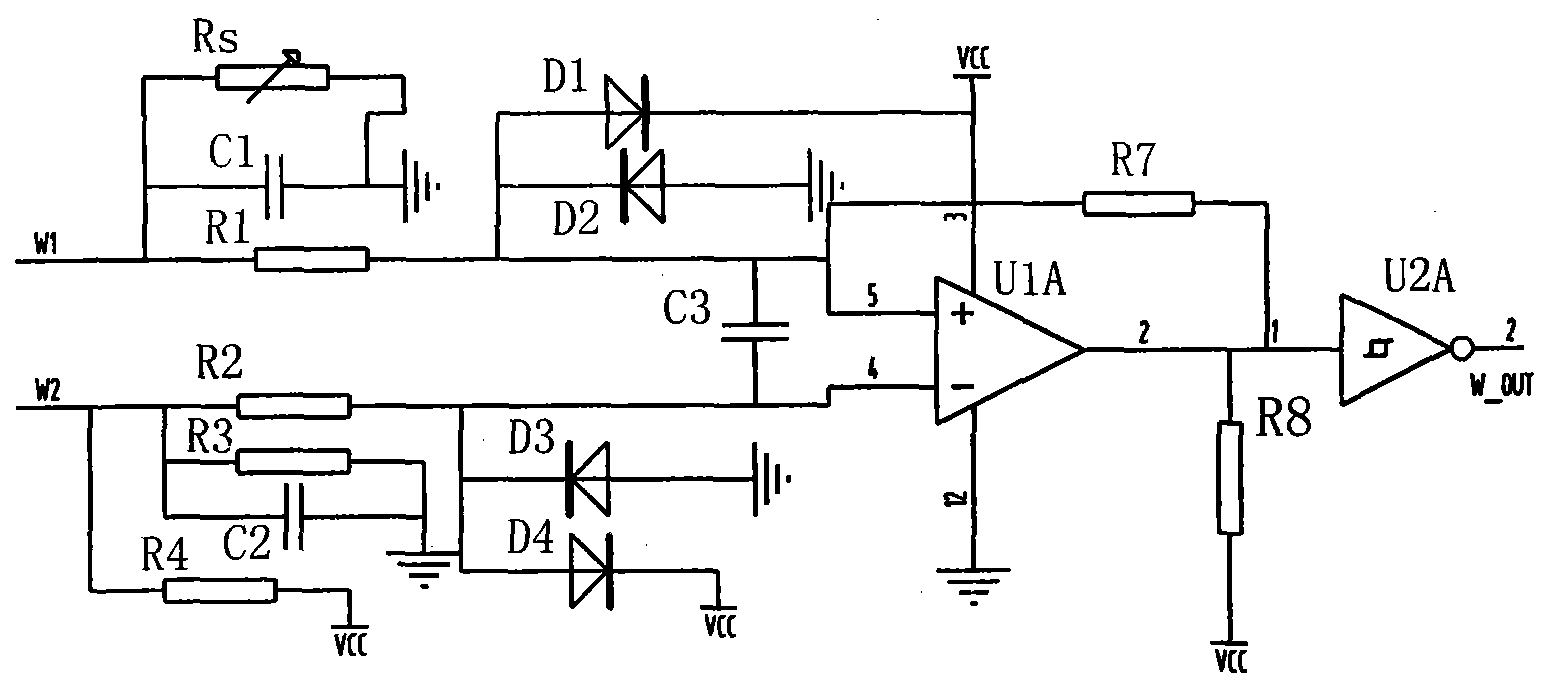 Detection method for output signal of vehicle wheel speed sensor and circuit thereof