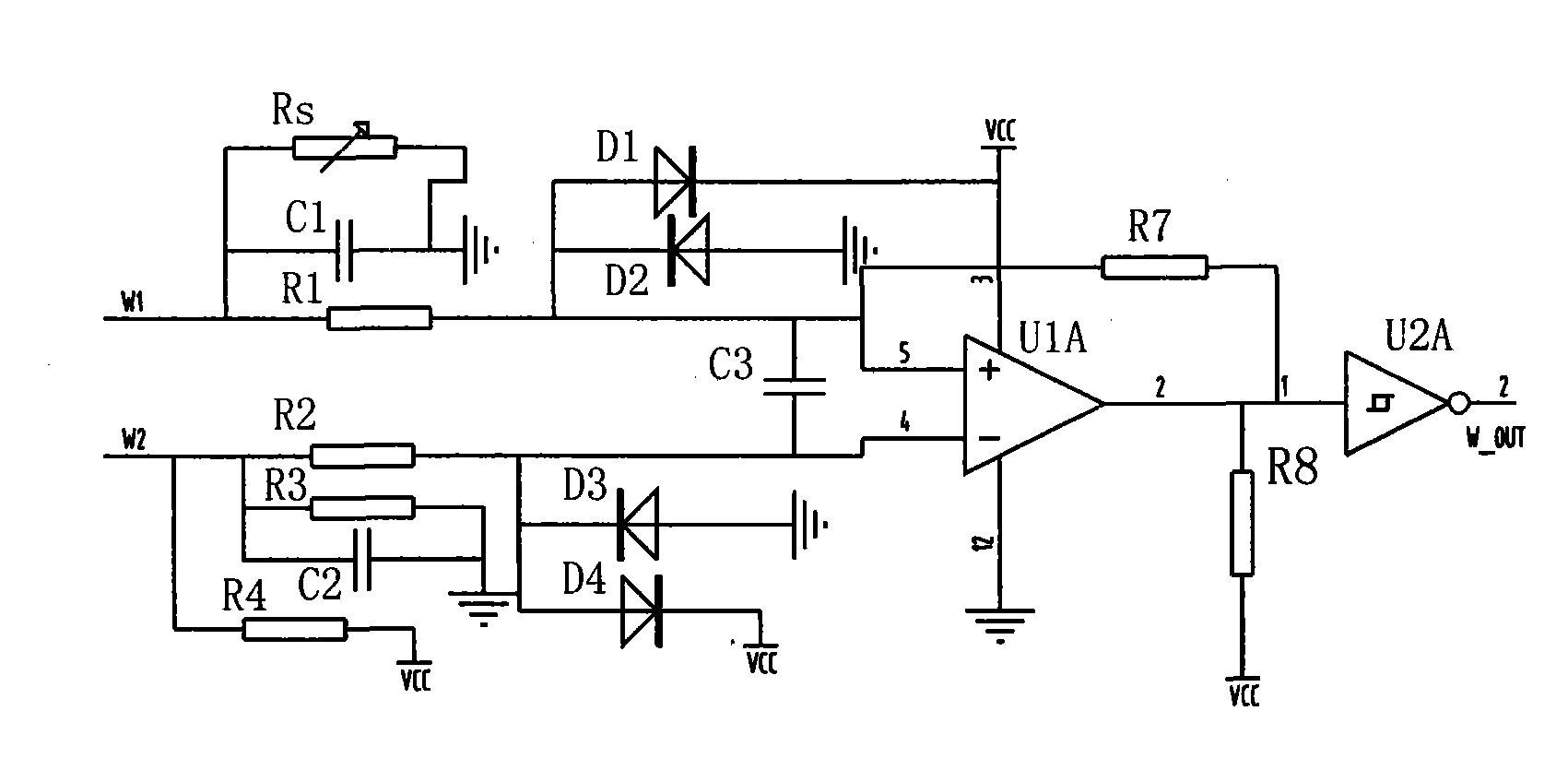 Detection method for output signal of vehicle wheel speed sensor and circuit thereof