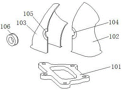 Integrated cast flange and manufacturing process thereof