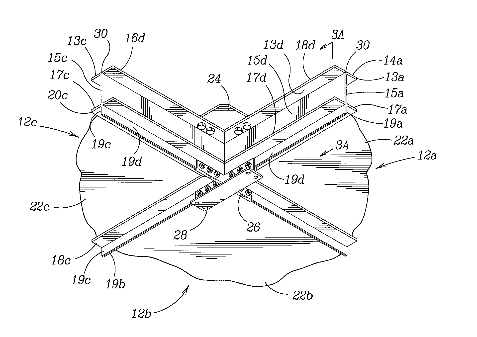 Internal floating roof for covering fluid bodies in storage tanks