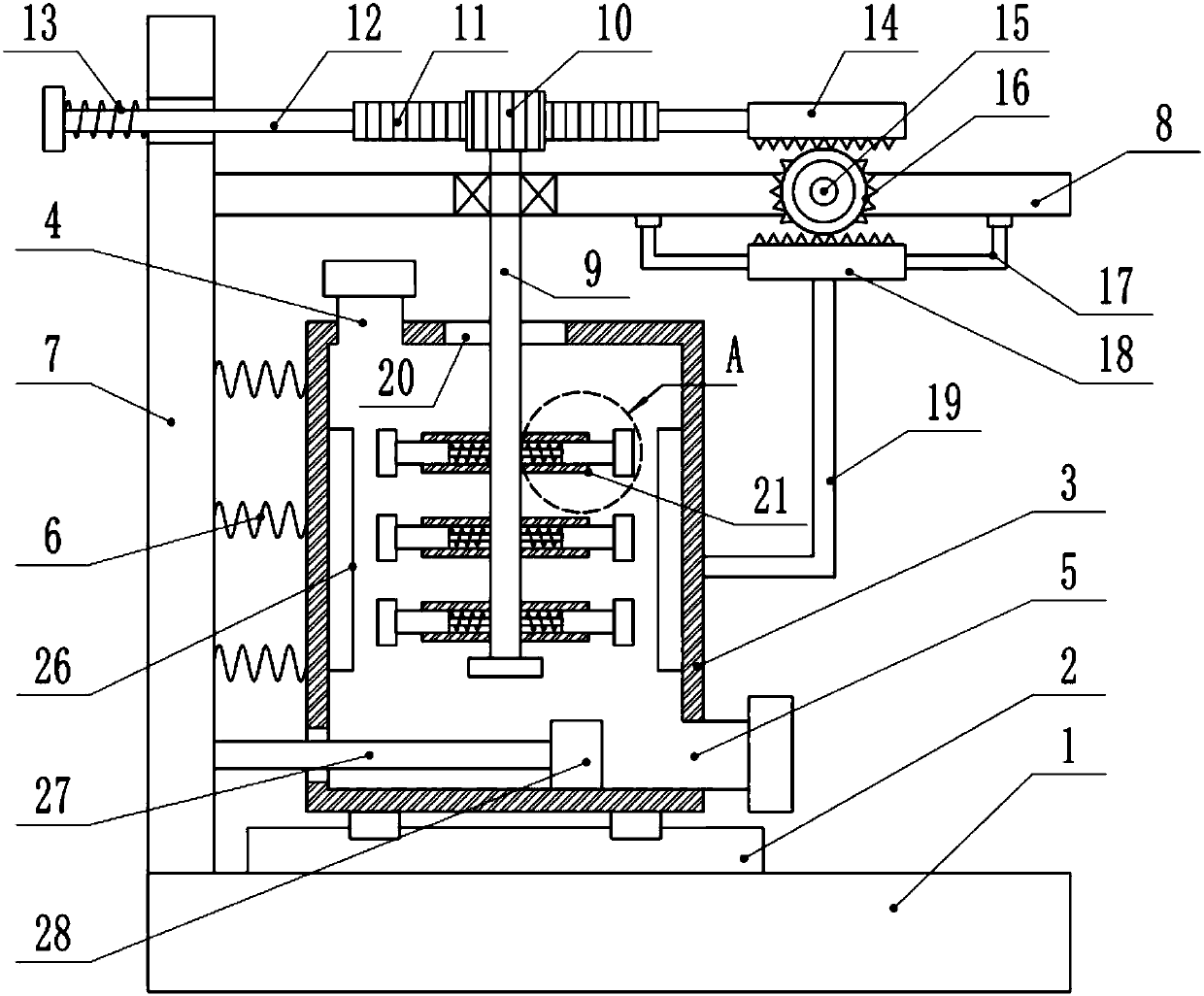 Colloid mixing and stirring device for producing lead-acid battery