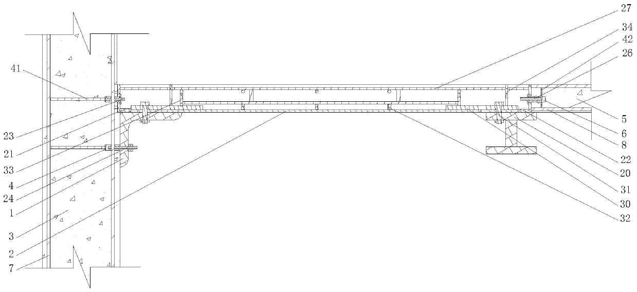 A construction method for sealing a hole with a combination of profiled steel beams and profiled steel plates