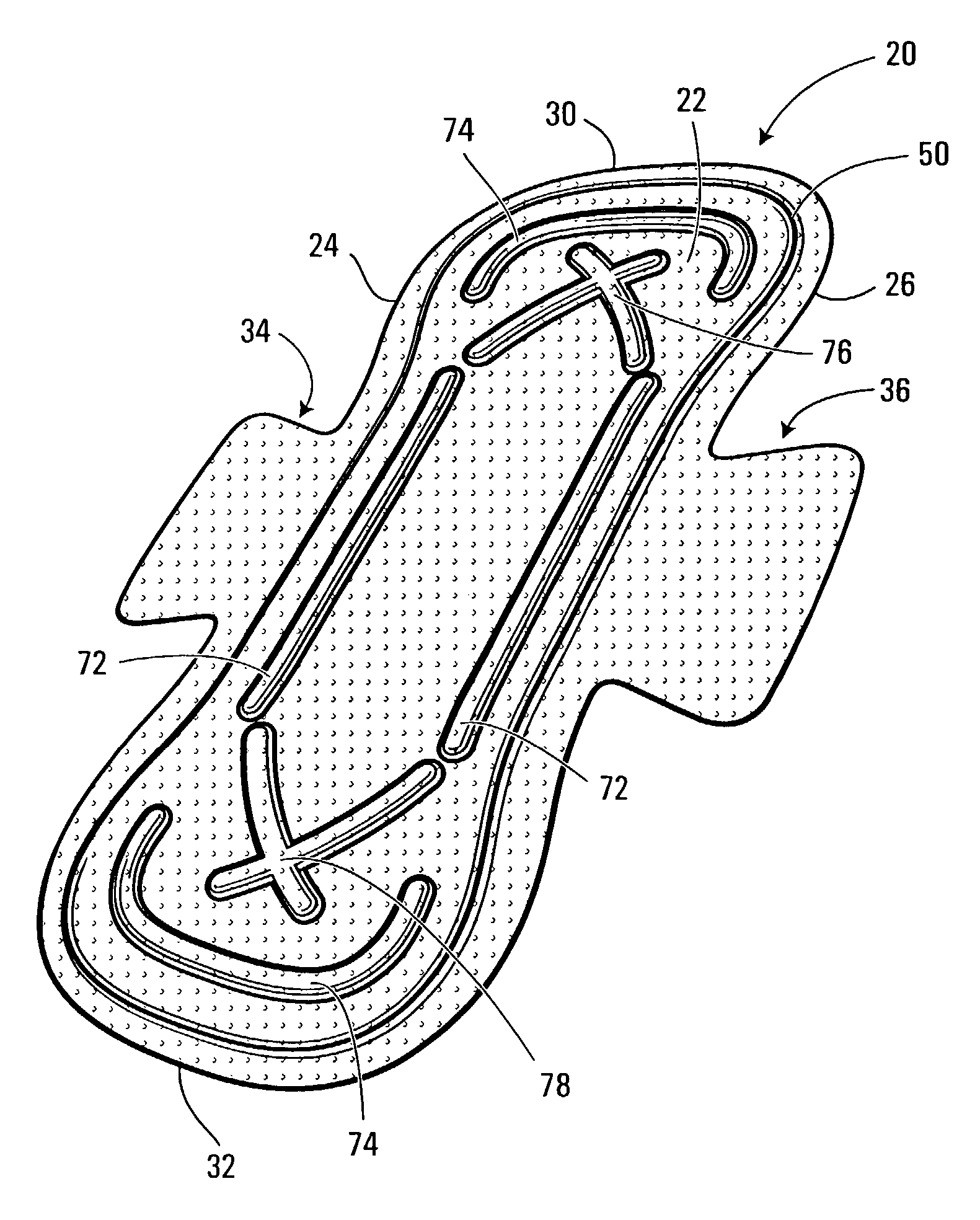 Thin sanitary napkin having protrusions