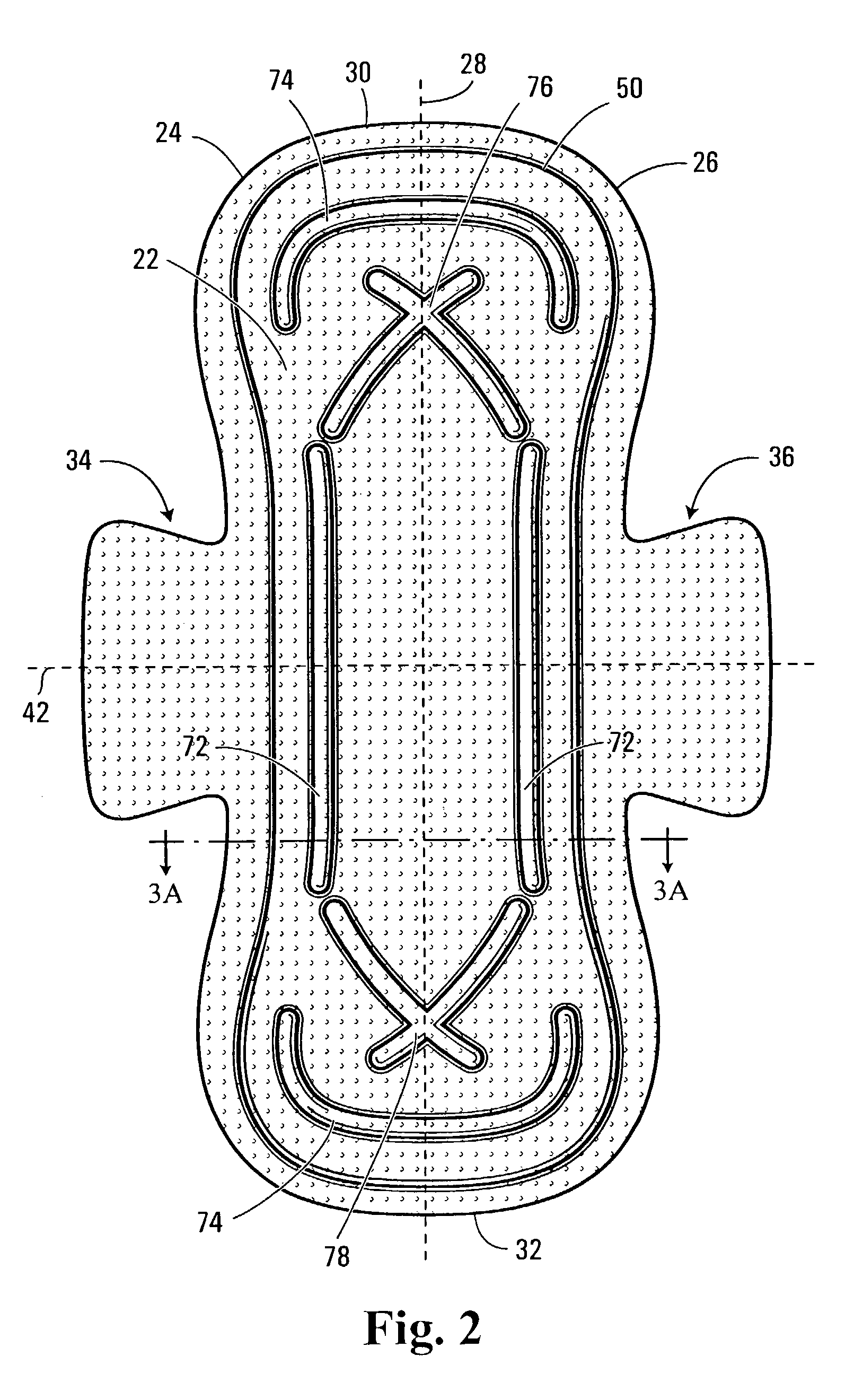 Thin sanitary napkin having protrusions