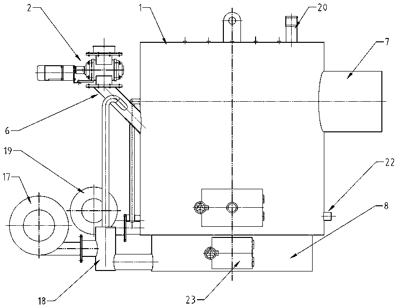 A biomass particle semi-gasification combustion head