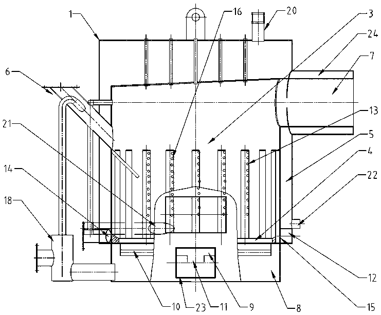 A biomass particle semi-gasification combustion head