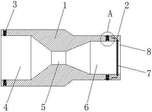 Venturi exhaust air adapter device for purifying oil fume and manufacturing method thereof