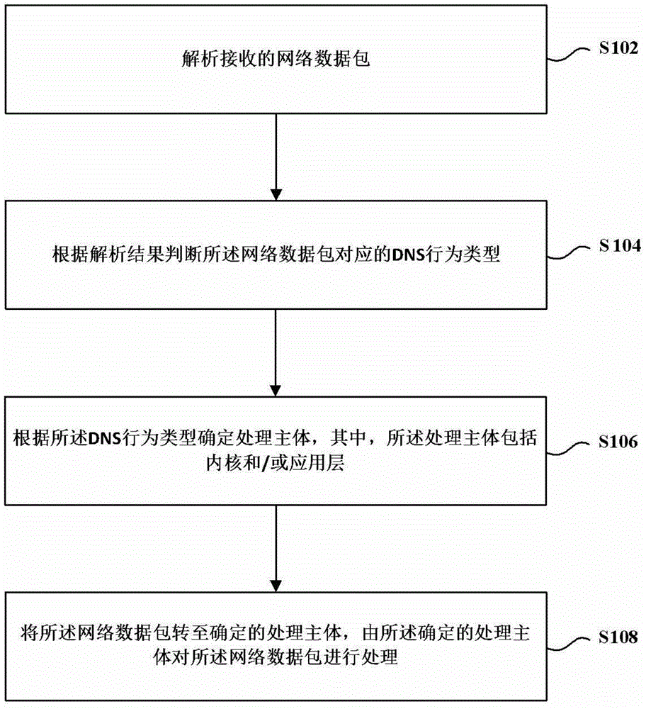 DNS behavior processing method, device and system