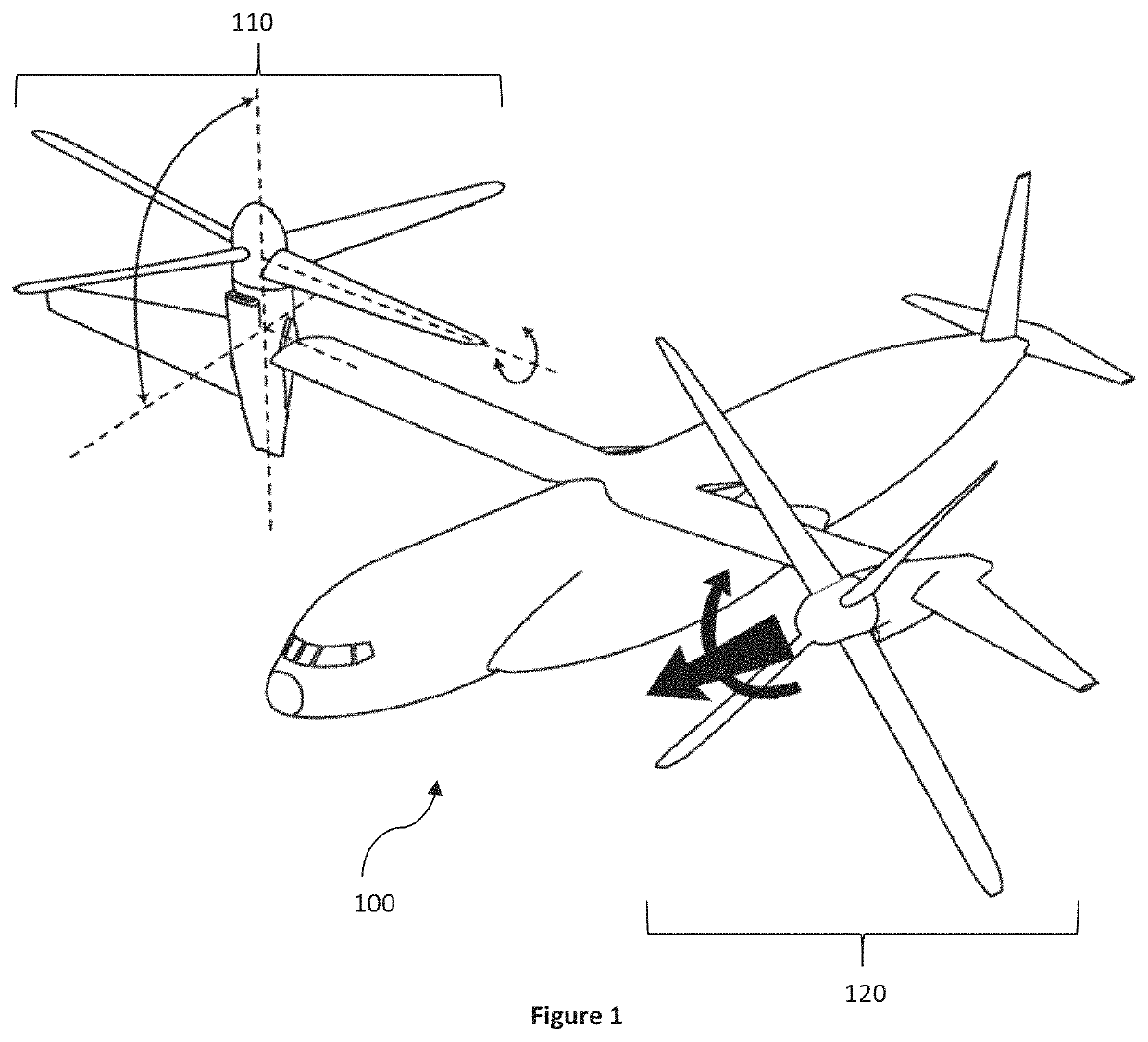 Use of individual blade control on a propeller or rotor in axial flight for the purpose of aerodynamic braking and power response modulation