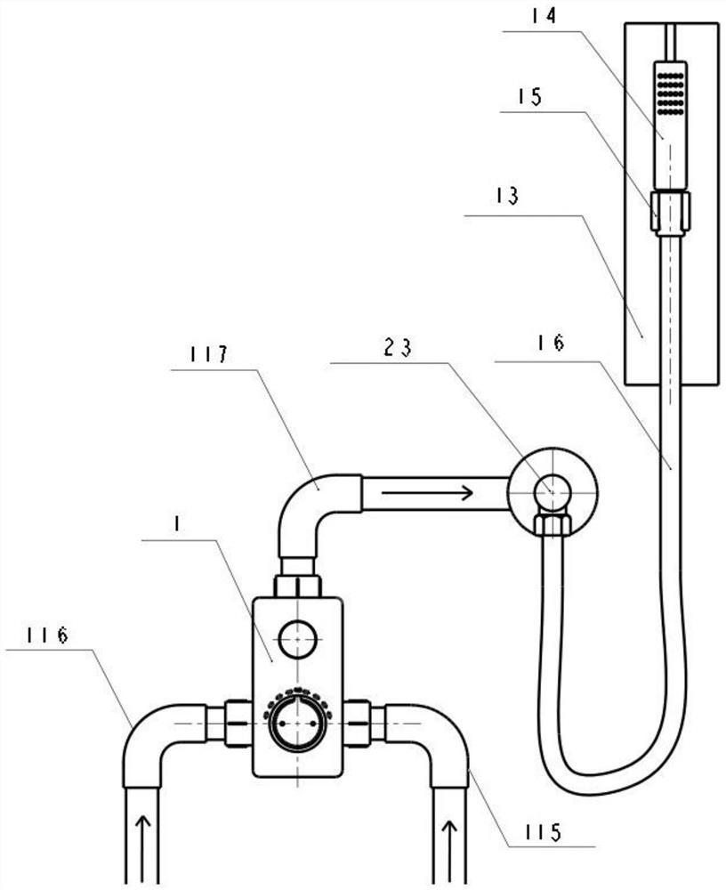 Constant-temperature noise reduction type PPR concealed shower