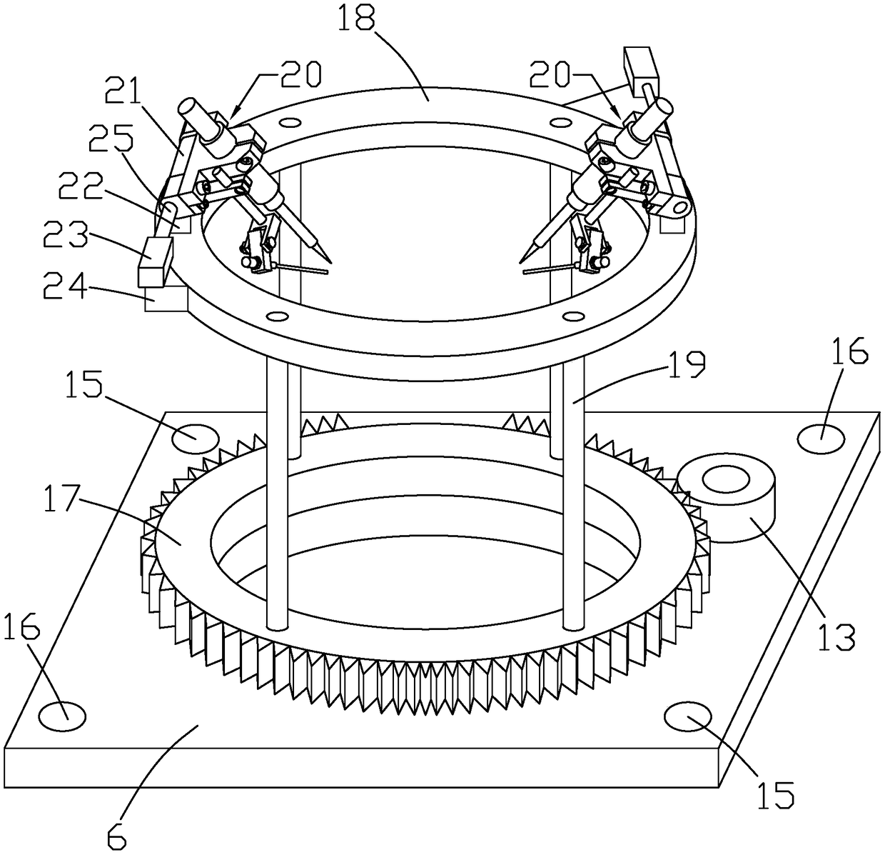 Welding device for pipeline sealing connection