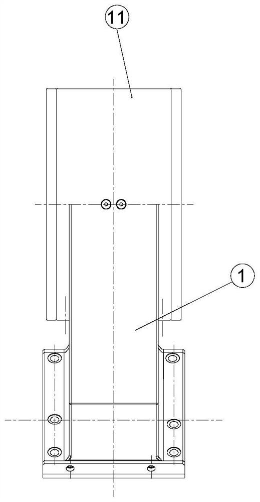 Jacket type center frame clamp of numerical control equipment