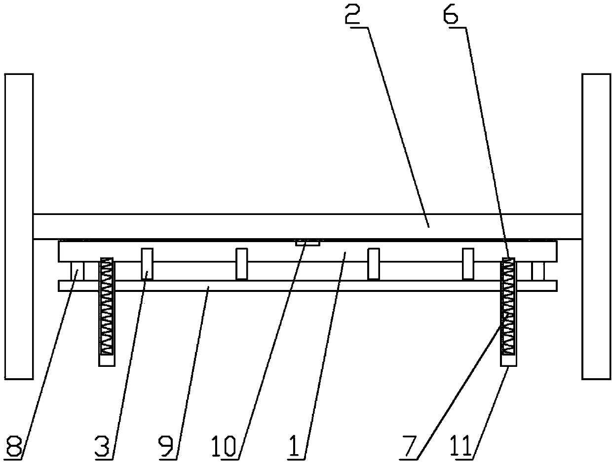 Telescopic hospital bed guardrail