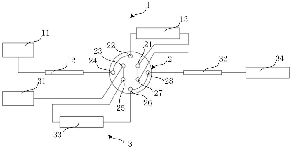 Method for analyzing tobacco fingerprint spectrum through comprehensive two-dimensional liquid chromatography, comprehensive two-dimensional liquid chromatography device and system