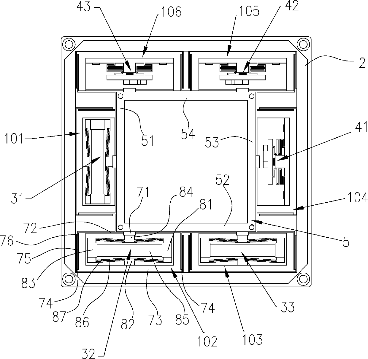 Six-degree-of-freedom large-stroke uncoupled large hollow series-parallel piezoelectric micro-motion platform