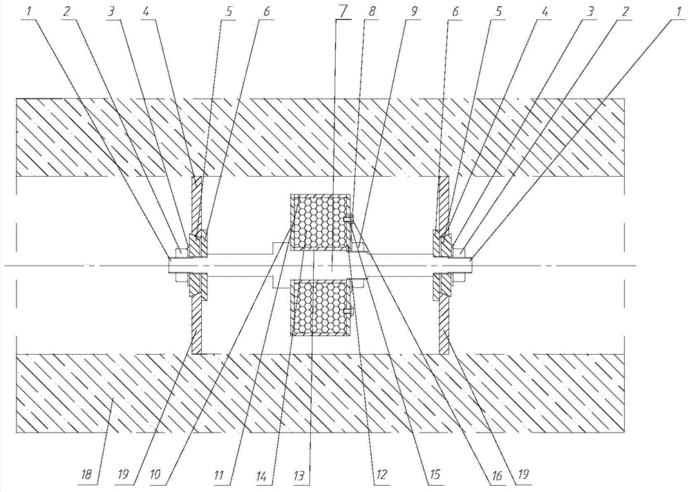 Inbuilt damping device for hollow shaft