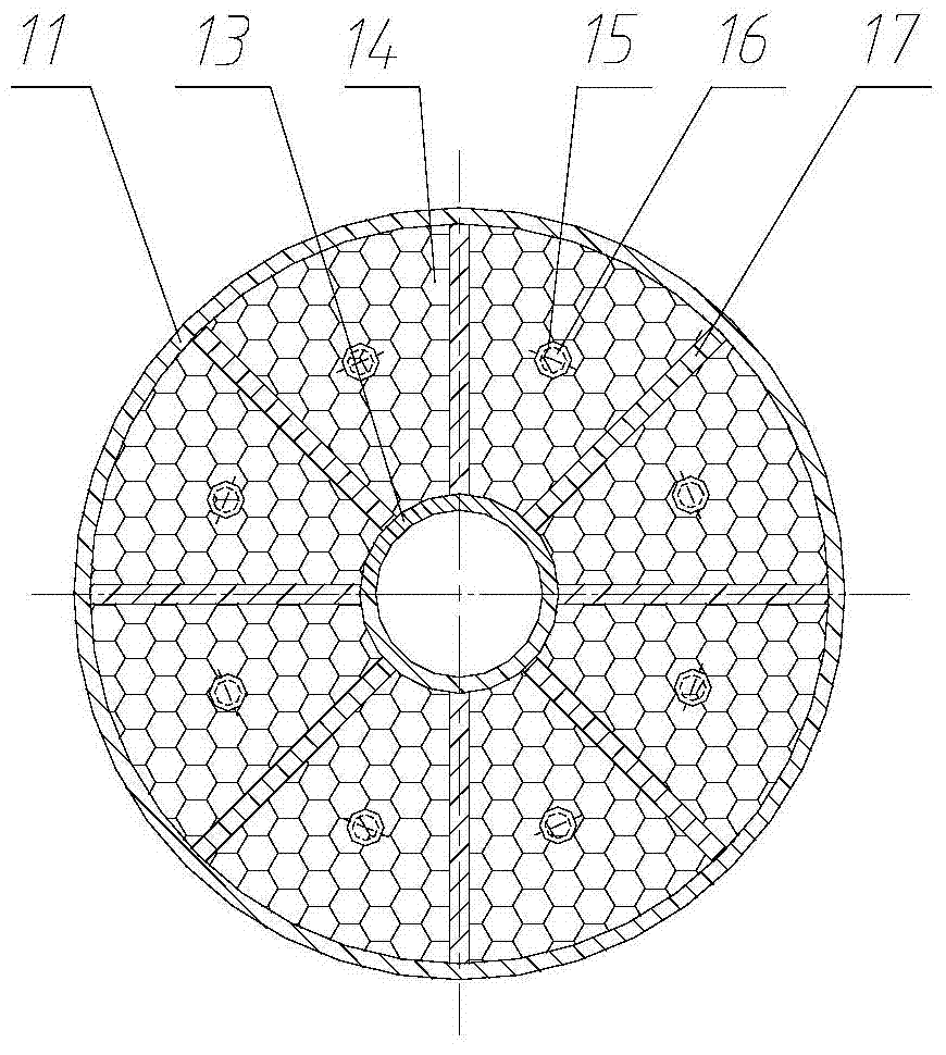 Inbuilt damping device for hollow shaft