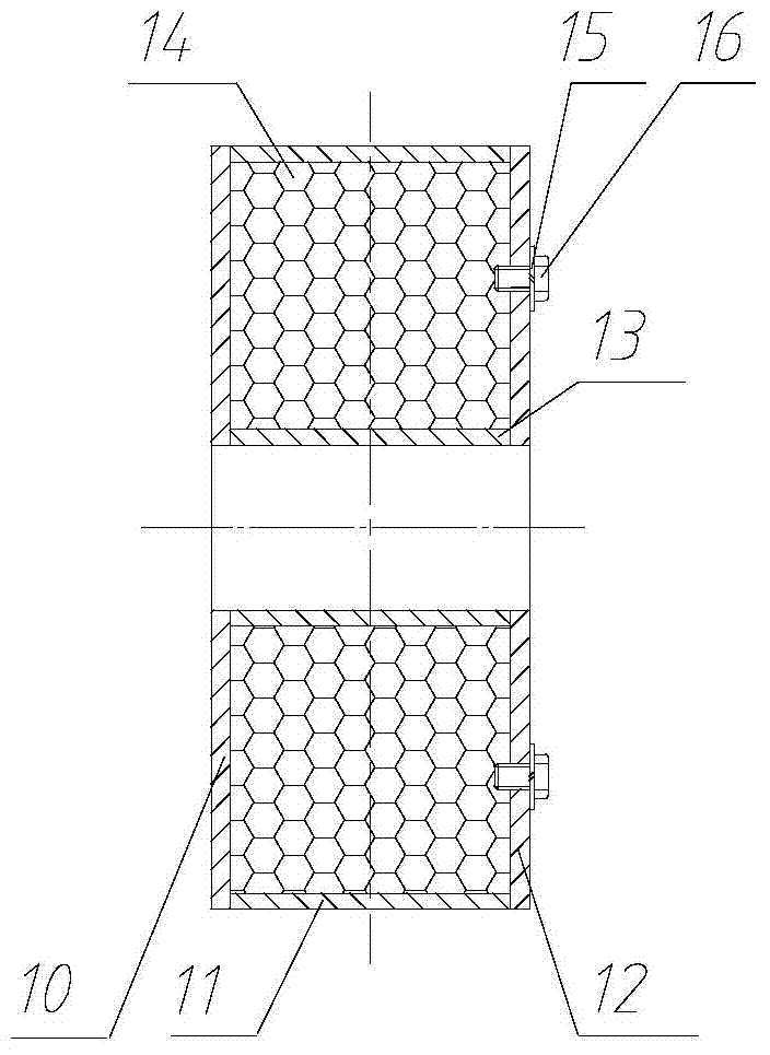 Inbuilt damping device for hollow shaft