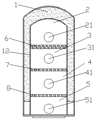 Smokeless combustion method of reverse combustion, roasting combustion and recombustion