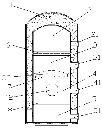 Smokeless combustion method of reverse combustion, roasting combustion and recombustion