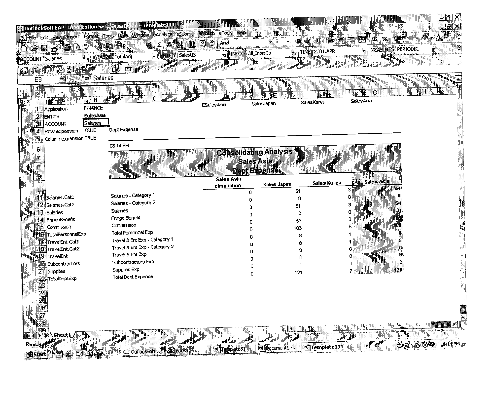 Systems and methods providing dynamic spreadsheet functionality