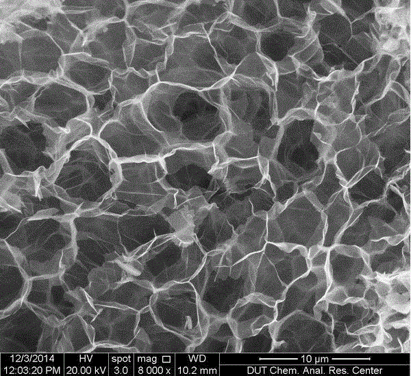 Metal oxide hollow nanometer particle-embedded nitrogen-doped nanometer foamy carbon synthesis method