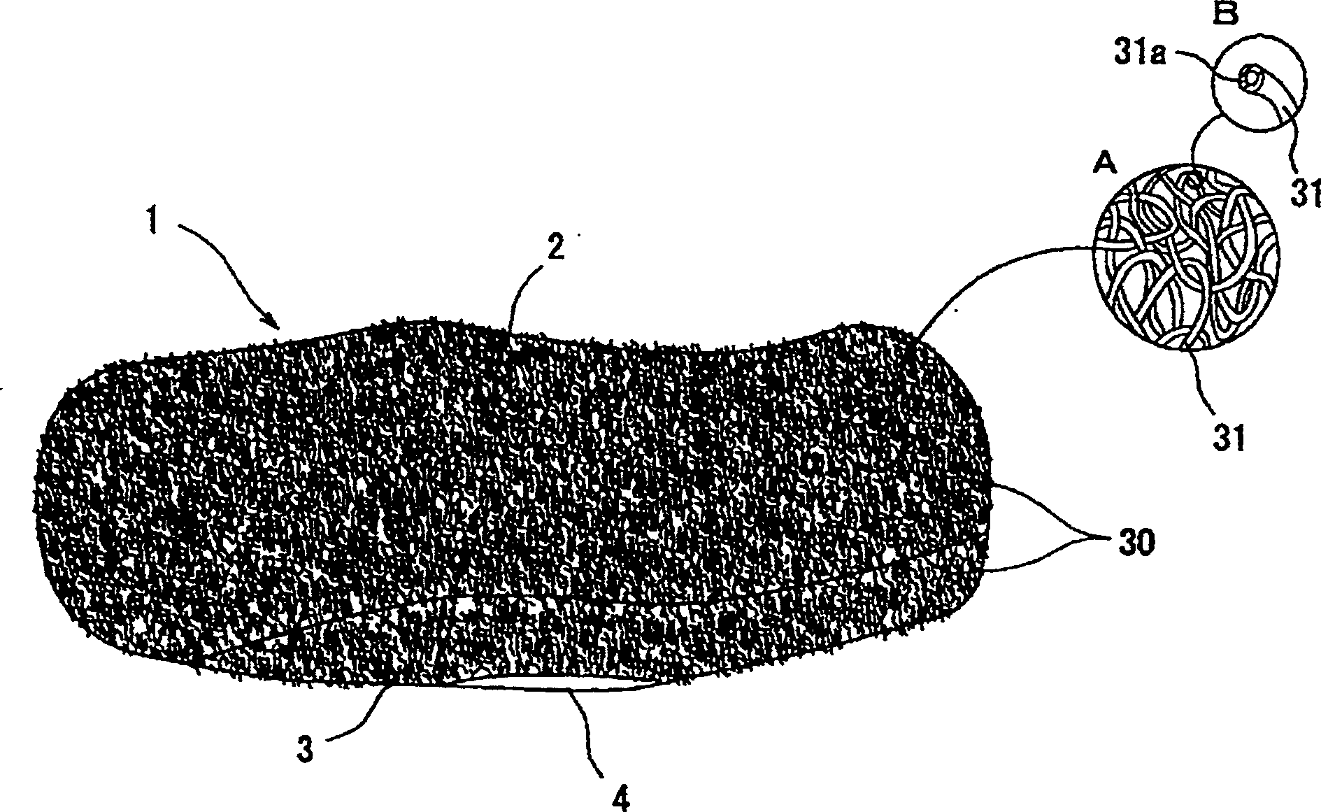 Cushion material formed of spring-structured resin-molded product, manufacturing method thereof, and mold used therefor