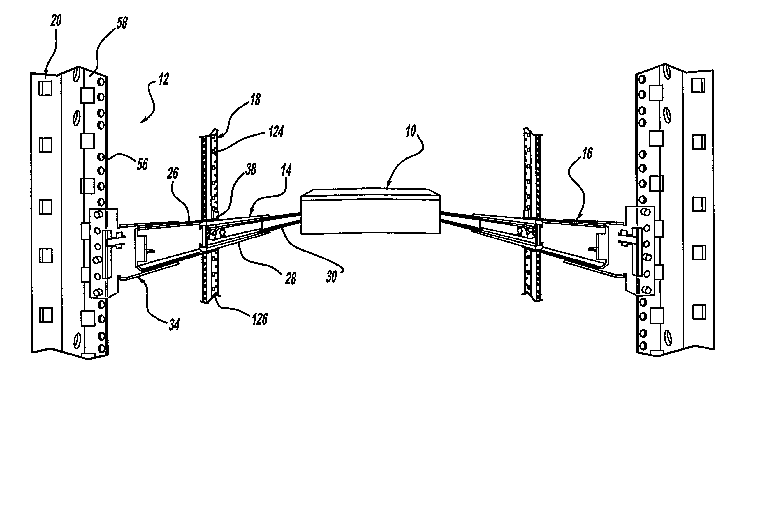 Dual flat springs for tool-less slide installation