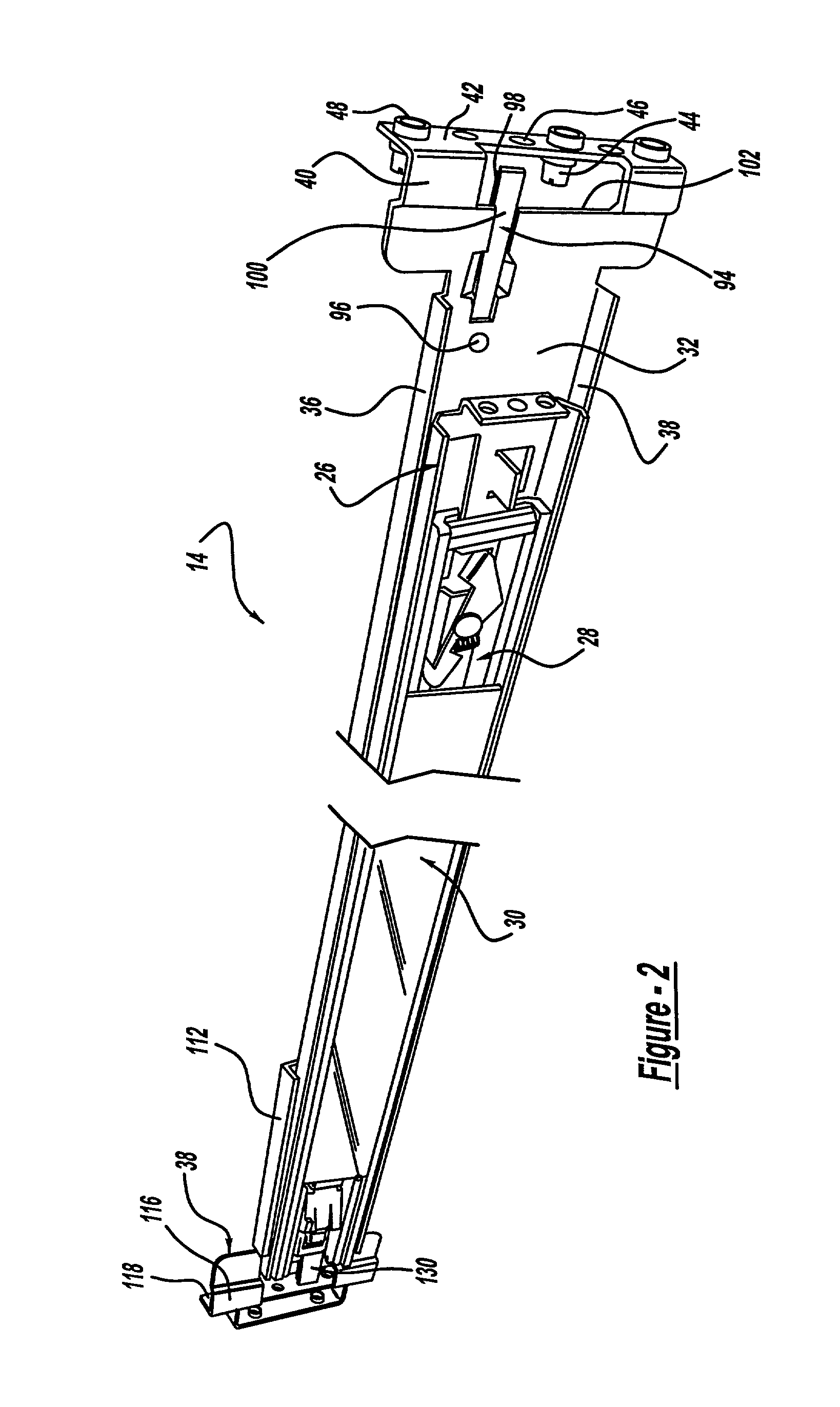 Dual flat springs for tool-less slide installation